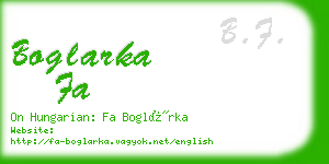 boglarka fa business card